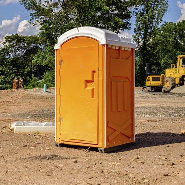 how often are the portable restrooms cleaned and serviced during a rental period in North Sutton NH